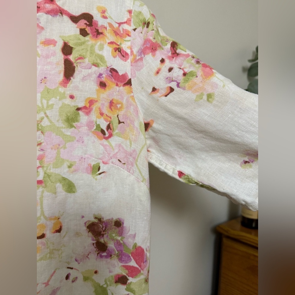 JJill Love Linen Multicolor Floral linen dress - Picture 6 of 11
